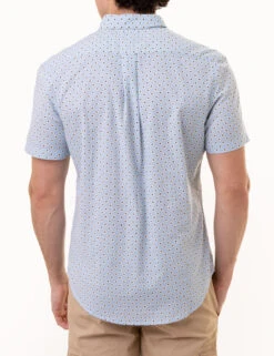U.S. Polo Assn. SHORT SLEEVE DOT PRINT WOVEN SHIRT WITH POCKET -Modern Wear Shop 11C351XA WNBL 0745
