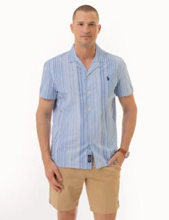 U.S. Polo Assn. SLUB POPLIN SHORT SLEEVE SHIRT WITH POCKET