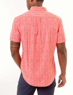 U.S. Polo Assn. FLORAL PRINT SHORT SLEEVE SHIRT WITH POCKET -Modern Wear Shop 11C367XA PKCR 86365