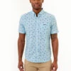U.S. Polo Assn. DITSY PALM TREE PRINT WOVEN SHIRT WITH POCKET -Modern Wear Shop 11C368VQ DTWB 86071