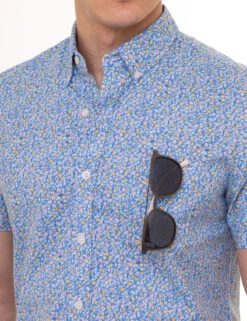 U.S. Polo Assn. SHORT SLEEVE FLORAL PRINT SHIRT WITH POCKET -Modern Wear Shop 11C369VI BJBL 1128