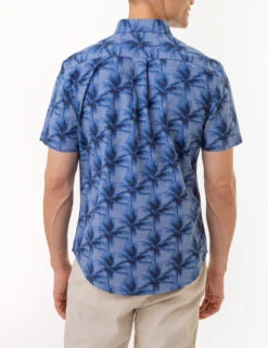 U.S. Polo Assn. PALM TREE SLUB CHAMBRAY WOVEN SHIRT -Modern Wear Shop 11C370WG SUBL 2788