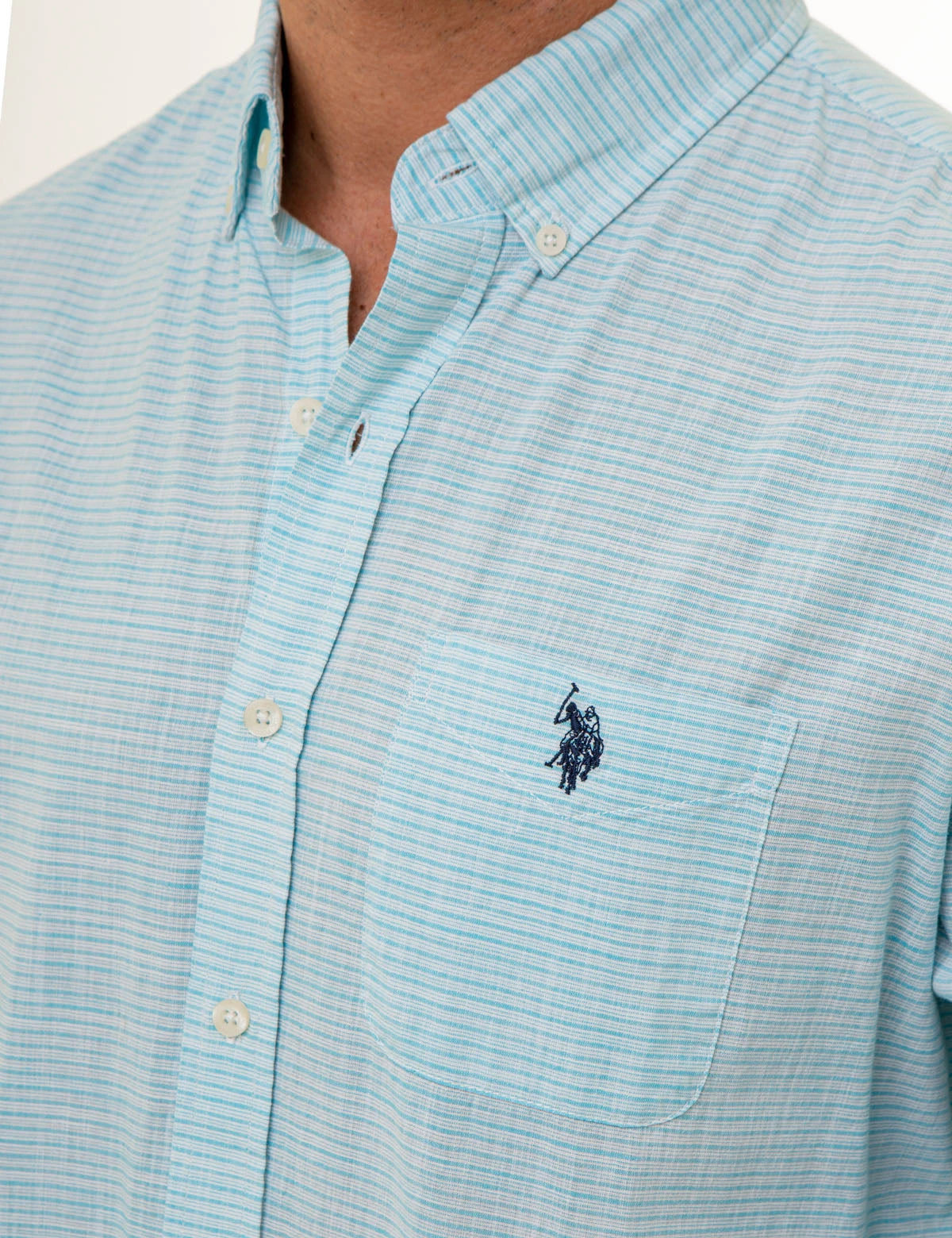 U.S. Polo Assn. LONG SLEEVE HORIZONTAL STRIPE WOVEN SHIRT 8 U.S. Polo Assn. LONG SLEEVE HORIZONTAL STRIPE WOVEN SHIRT - Image 6