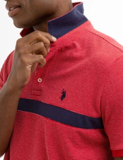 U.S. Polo Assn. JACQUARD PIQUE PIECED POLO SHIRT 17 U.S. Polo Assn. JACQUARD PIQUE PIECED POLO SHIRT -Modern Wear Shop 11C4643Z ERED 7938