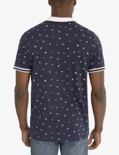 U.S. Polo Assn. ALL OVER FLAG PRINTED JERSEY POLO SHIRT -Modern Wear Shop 11C4672W CLNV 1366