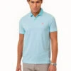 U.S. Polo Assn. ALL OVER PRINT TEXTURED COLLAR POLO SHIRT -Modern Wear Shop 11C4722W HZBL 85966