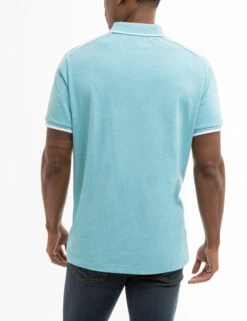 U.S. Polo Assn. USPA TEAM PIPED HEATHER PIQUE POLO SHIRT -Modern Wear Shop 11C4743O HBHB 7976