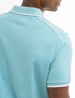 U.S. Polo Assn. USPA TEAM PIPED HEATHER PIQUE POLO SHIRT -Modern Wear Shop 11C4743O HBHB 7977