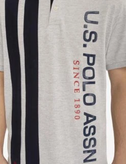 U.S. Polo Assn. VERTICAL COLORBLOCK PIQUE POLO SHIRT -Modern Wear Shop 11C4803O LTGY 3417