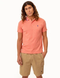 U.S. Polo Assn. SLIM FIT SOLID INTERLOCK POLO SHIRT -Modern Wear Shop 11C57898 BLOH 85948
