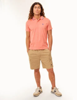 U.S. Polo Assn. SLIM FIT SOLID INTERLOCK POLO SHIRT -Modern Wear Shop 11C57898 BLOH 85957