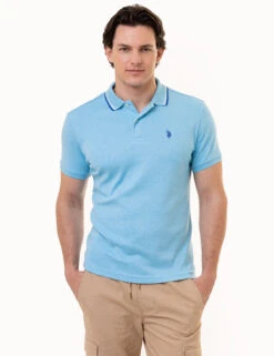 U.S. Polo Assn. SLIM FIT SOLID INTERLOCK POLO SHIRT -Modern Wear Shop 11C57898 HBHB 0802