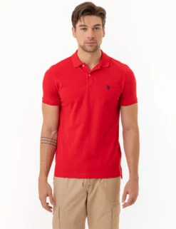 U.S. Polo Assn. SLIM FIT SOLID PIQUE POLO SHIRT -Modern Wear Shop 11C5813O ERED 2738