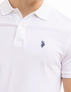 U.S. Polo Assn. SLIM FIT SOLID PIQUE POLO SHIRT -Modern Wear Shop 11C5813O WHIT 8177
