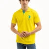 U.S. Polo Assn. SOLID PIQUE DOUBLE LOGO POLO SHIRT -Modern Wear Shop 11C6063O BZYW 7903