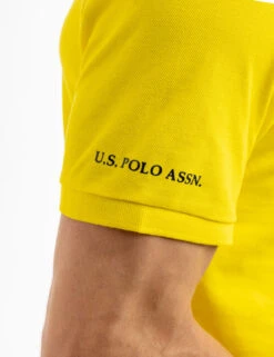U.S. Polo Assn. SOLID PIQUE DOUBLE LOGO POLO SHIRT -Modern Wear Shop 11C6063O BZYW 7905