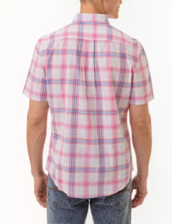 U.S. Polo Assn. PLAID POPLIN WOVEN SHORT SLEEVE SHIRT -Modern Wear Shop 11C650VQ RGRD 3246