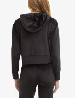 U.S. Polo Assn. VELOUR FULL ZIP EMBELLISHED HOODIE -Modern Wear Shop 21 62759V BLCK TOP 3887