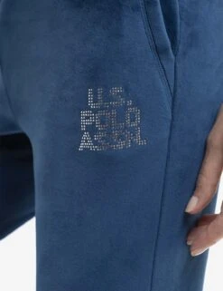 U.S. Polo Assn. VELOUR EMBELLISHED JOGGER -Modern Wear Shop 21 62769V BUOP BOTTOM 3731