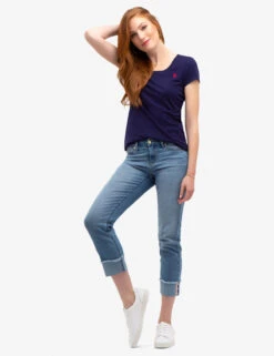 U.S. Polo Assn. SCOOP NECK T-SHIRT -Modern Wear Shop 212201PO BLPK 2 9a4e7f20 dc94 4e93 89de 3a92ea028ab0