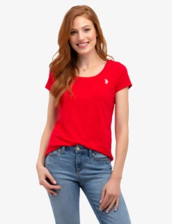 U.S. Polo Assn. SCOOP NECK T-SHIRT -Modern Wear Shop 212201PO RCRD 1 f91955d0 d08f 47d9 8fd6 16902844c96a