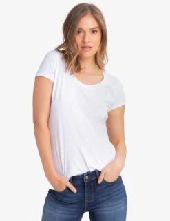 U.S. Polo Assn. SCOOP NECK T-SHIRT -Modern Wear Shop 212201PO WHPK 1 d2a8c1a4 a18d 4d08 abd5 48955197cc18