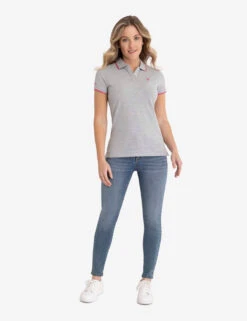 U.S. Polo Assn. TIPPED SOLID POLO SHIRT -Modern Wear Shop 213160ZH GRYP 6167