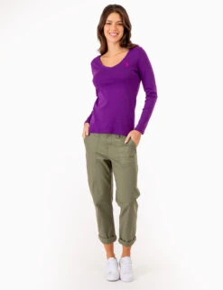 U.S. Polo Assn. LONG SLEEVE V-NECK T-SHIRT -Modern Wear Shop 213285RB KNGP 80072