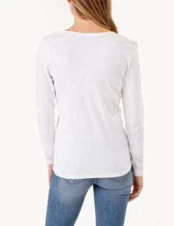 U.S. Polo Assn. LONG SLEEVE V-NECK T-SHIRT -Modern Wear Shop 213285RB WHIT 77168