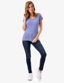 U.S. Polo Assn. SPACE DYE V-NECK T-SHIRT -Modern Wear Shop 214239PO DKLP 5848