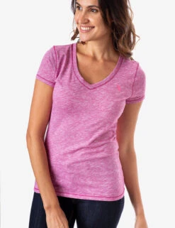 U.S. Polo Assn. SPACE DYE V-NECK T-SHIRT -Modern Wear Shop 214239PO HLBR 5852