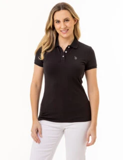 U.S. Polo Assn. SOLID PIQUE POLO SHIRT -Modern Wear Shop 214894ZH BLCK 3456