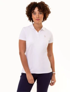 U.S. Polo Assn. SOLID PIQUE POLO SHIRT -Modern Wear Shop 214894ZH WHIT 1149