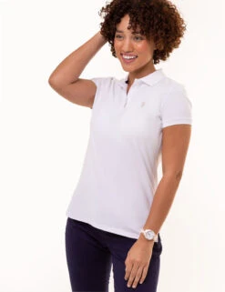 U.S. Polo Assn. SOLID PIQUE POLO SHIRT -Modern Wear Shop 214894ZH WHIT 1150