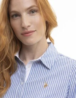 U.S. Polo Assn. STRIPED MULTI-COLORED LOGO OXFORD DRESS -Modern Wear Shop 214898YI BRIB 4005