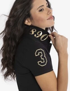 U.S. Polo Assn. USPA METALLIC PRINT POLO SHIRT -Modern Wear Shop 214968ZH BLCK 6519