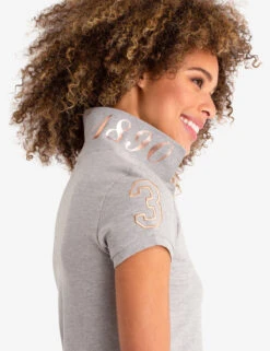 U.S. Polo Assn. USPA METALLIC PRINT POLO SHIRT -Modern Wear Shop 214968ZH HTHR 2