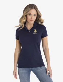 U.S. Polo Assn. USPA METALLIC PRINT POLO SHIRT