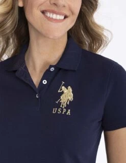 U.S. Polo Assn. USPA METALLIC PRINT POLO SHIRT -Modern Wear Shop 214968ZH NAVY 6122