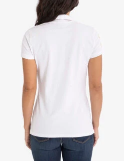 U.S. Polo Assn. USPA METALLIC PRINT POLO SHIRT -Modern Wear Shop 214968ZH WHTG 6095