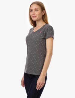 U.S. Polo Assn. DOT V-NECK T-SHIRT -Modern Wear Shop 21497006 DRGY 10730