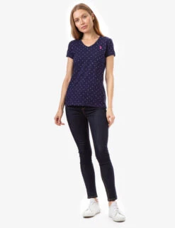 U.S. Polo Assn. DOT V-NECK T-SHIRT -Modern Wear Shop 21497006 NVPK 10706