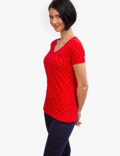 U.S. Polo Assn. DOT V-NECK T-SHIRT -Modern Wear Shop 21497006 RCRD 43751