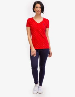 U.S. Polo Assn. DOT V-NECK T-SHIRT -Modern Wear Shop 21497006 RCRD 43756