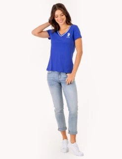 U.S. Polo Assn. NEON V-NECK T-SHIRT -Modern Wear Shop 2149720H DZBL 80363