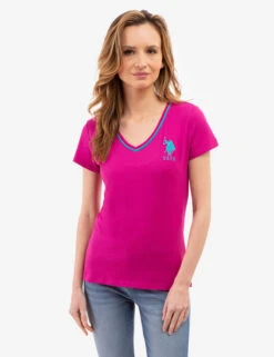 U.S. Polo Assn. NEON V-NECK T-SHIRT -Modern Wear Shop 2149720H HSDF 83104