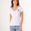 U.S. Polo Assn. NEON V-NECK T-SHIRT -Modern Wear Shop 2149720H WHIT 80340