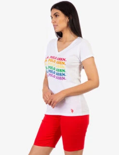 U.S. Polo Assn. USPA RAINBOW WAVE GRAHIC T-SHIRT -Modern Wear Shop 2151400H OPWH 0303