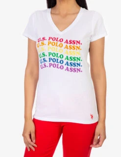 U.S. Polo Assn. USPA RAINBOW WAVE GRAHIC T-SHIRT -Modern Wear Shop 2151400H OPWH det 0306