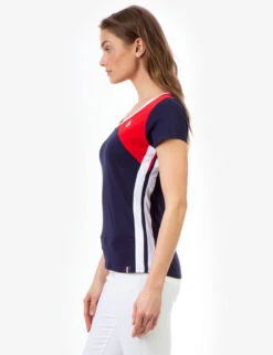 U.S. Polo Assn. COLORBLOCK V-NECK T-SHIRT -Modern Wear Shop 2152130H EVBL 7270